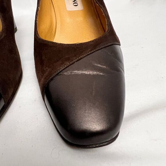 Valentino Brown Suede Heels - Picture 8 of 10